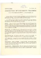 Association of University Teachers'tan Gökyay'a mektuplar