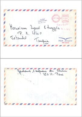 Wilhemina Barton’dan Ziyad Ebüzziya’ya mektup