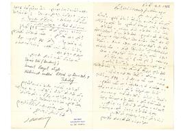 Demir Dai’den Ziyad Ebüzziya’ya mektup