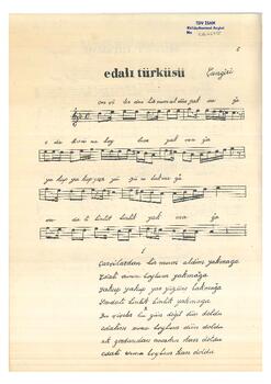 Edalı Türküsü (Çankırı Yöresi)