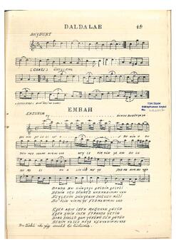 Halk Türküsü (Erzurum Yöresi)