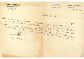 Fahri Onursal’dan Ziyad Ebüzziya’ya mektup