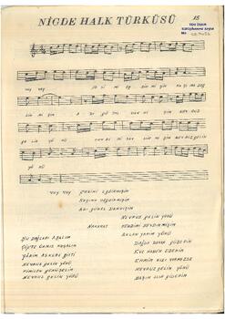 Niğde Halk Türküsü