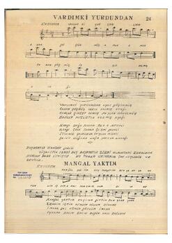 Halk Türküsü (Erzurum Yöresi)