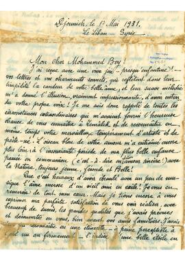 Rıza Tevfik'in Muhammed el-Saddik ile yazışmaları