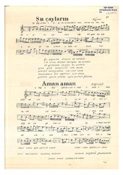 Halk Türküsü (Niğde Yöresi)