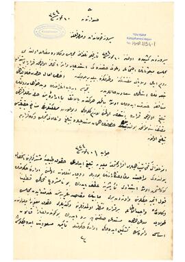 Meclis-i Mebusan'ın açılışına Meclis-i Vükelâ'nın karar vereceği