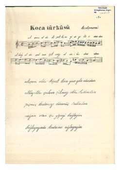 Koca Türküsü (Kastamonu Yöresi)