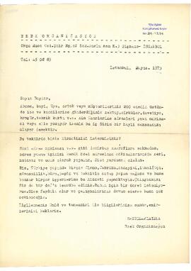 Emek Organizasyon’dan Ziyad Ebüzziya’ya mektup