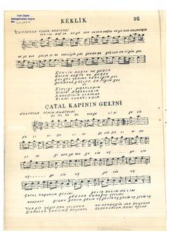 Halk Türküsü (Erzincan Cimin Nahiyesi)