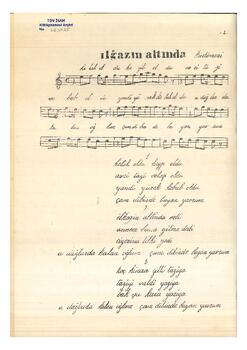 Halk Türküsü "Ilgaz'ın Altında" (Kastamonu Yöresi)